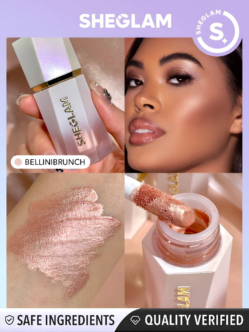 SHEGLAM Liquid Highlighter – Radiant Glow with Built-In Sponge Tip