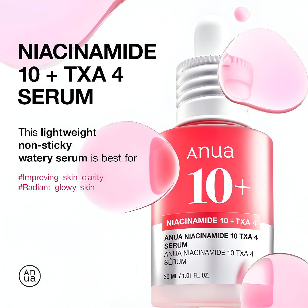 Anua Niacinamide 10% + TXA 4% Dark Spot Correcting Serum – Brightening & Even Skin Tone (30ml)