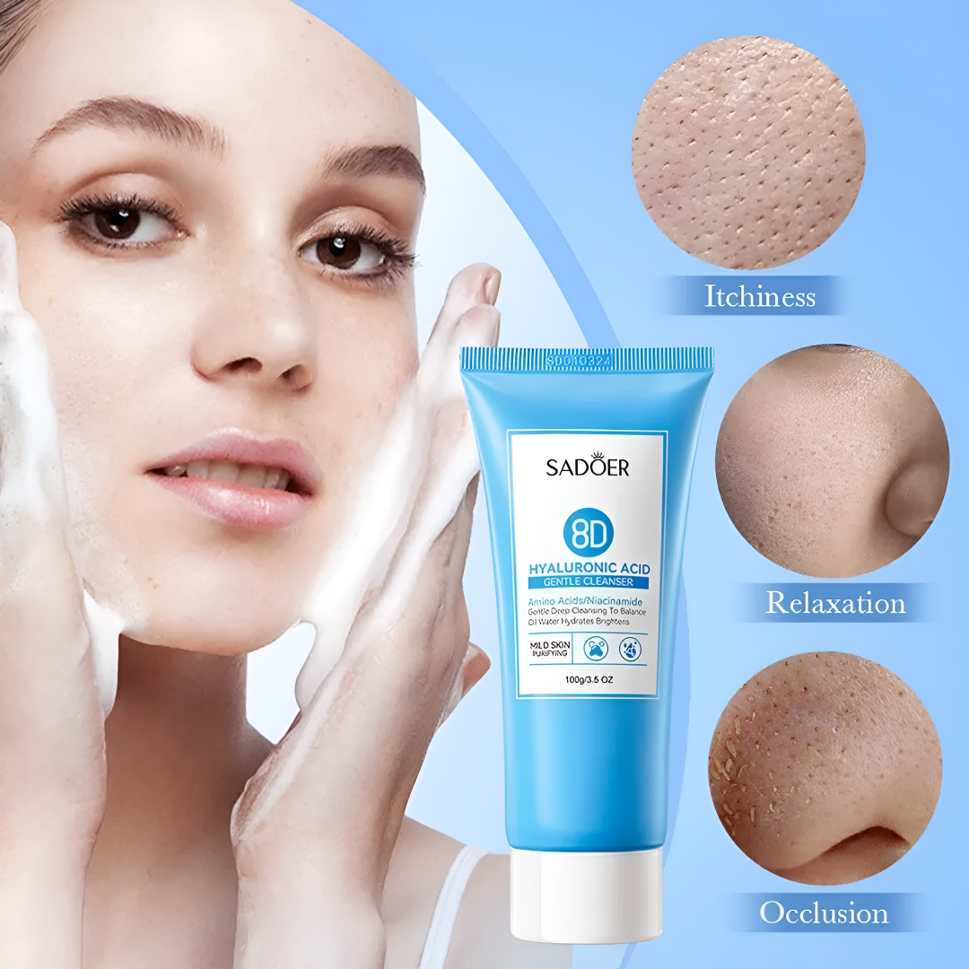 SADOER 8D Hyaluronic Acid Gentle Cleanser – Deep Hydration & Pore Care