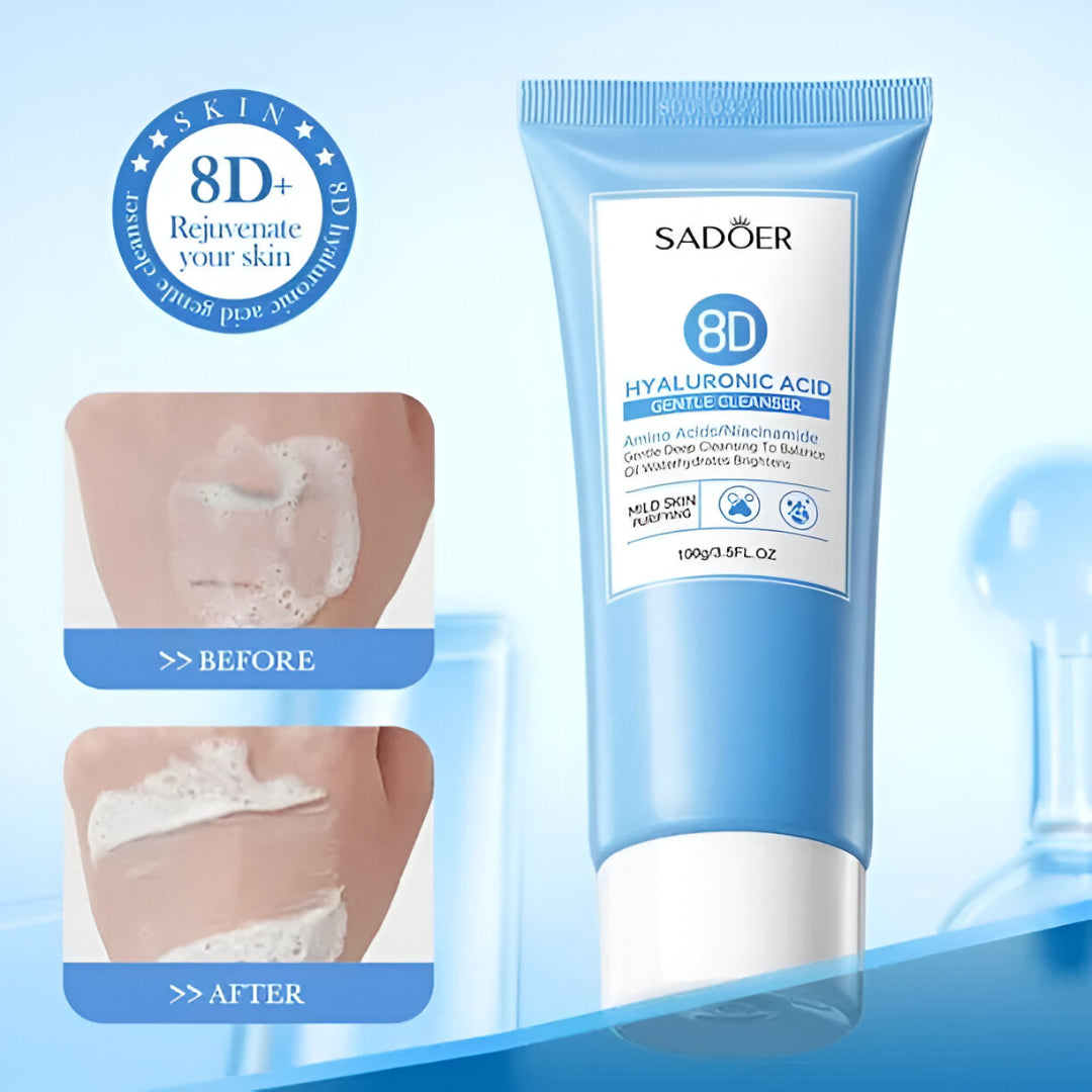 SADOER 8D Hyaluronic Acid Gentle Cleanser – Deep Hydration & Pore Care