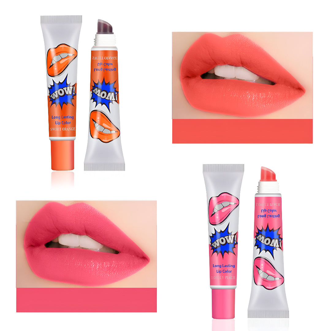 WOW! Long Lasting Lip Tint – Waterproof Peel-Off Lip Color Stain