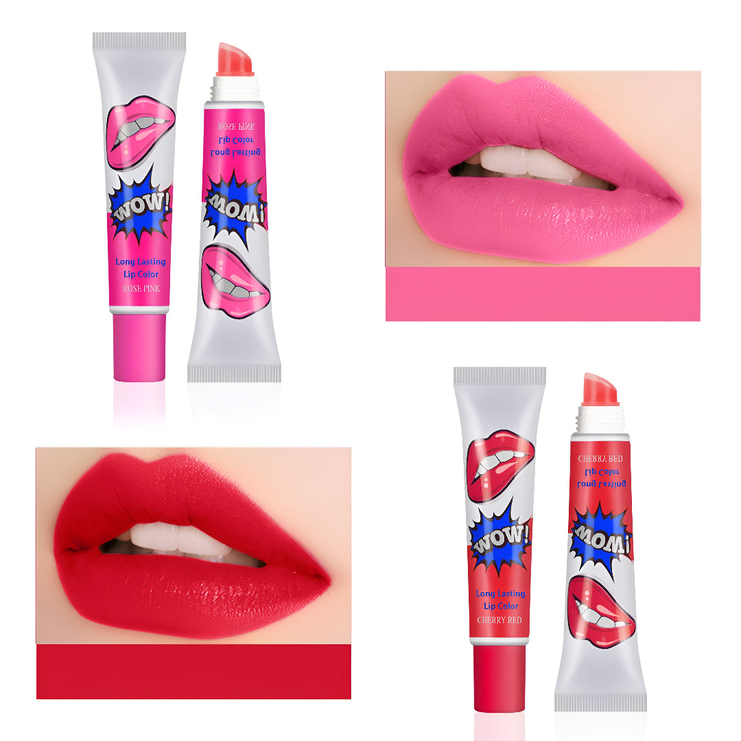 WOW! Long Lasting Lip Tint – Waterproof Peel-Off Lip Color Stain