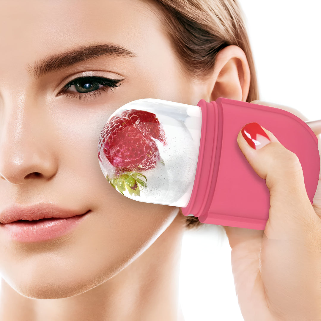 Ice Roller for Face, Puffy Eyes, Neck & Skin – Reusable Silicone Facial Ice Massager