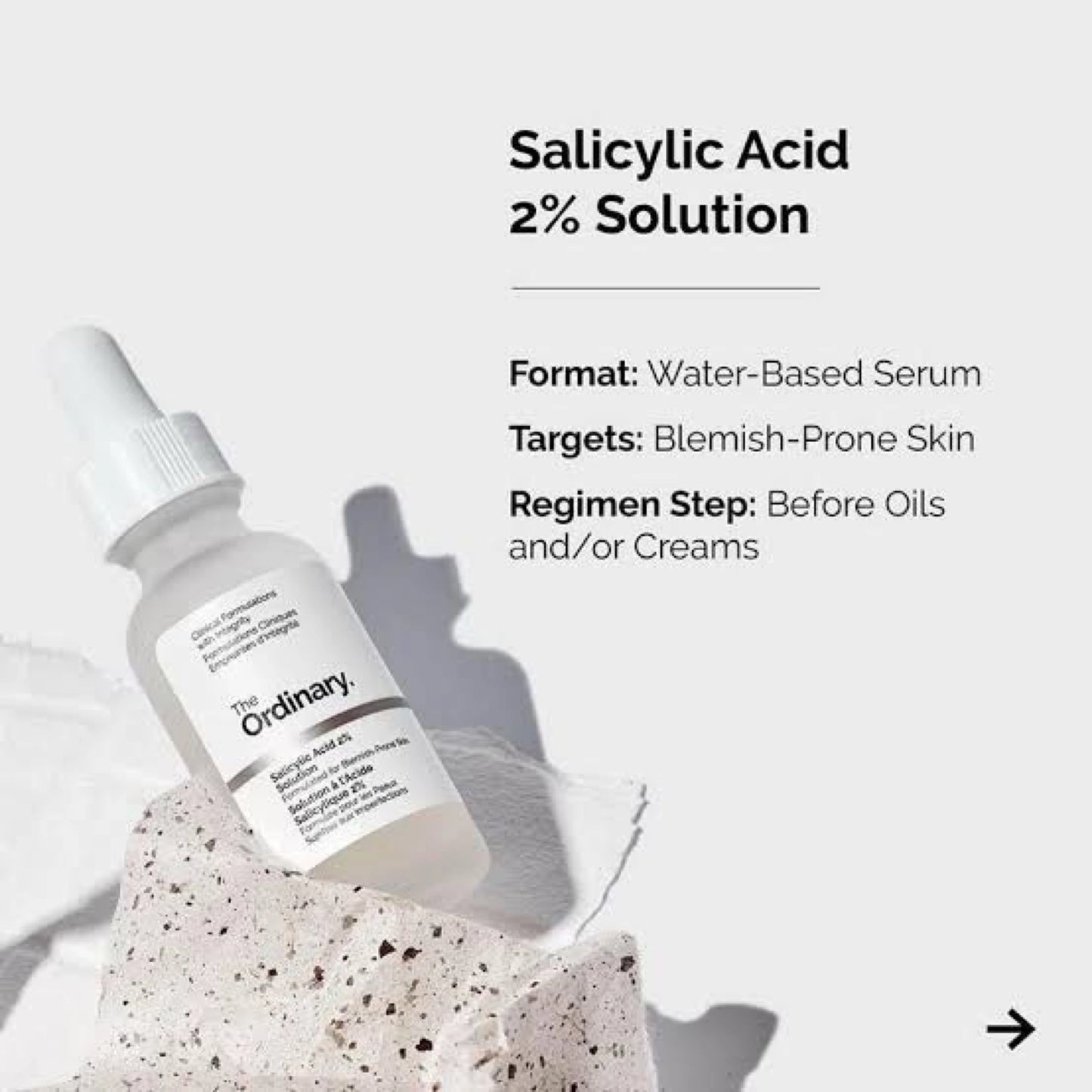 The Ordinary Salicylic Acid 2% Solution – Water-Based Blemish Control Serum