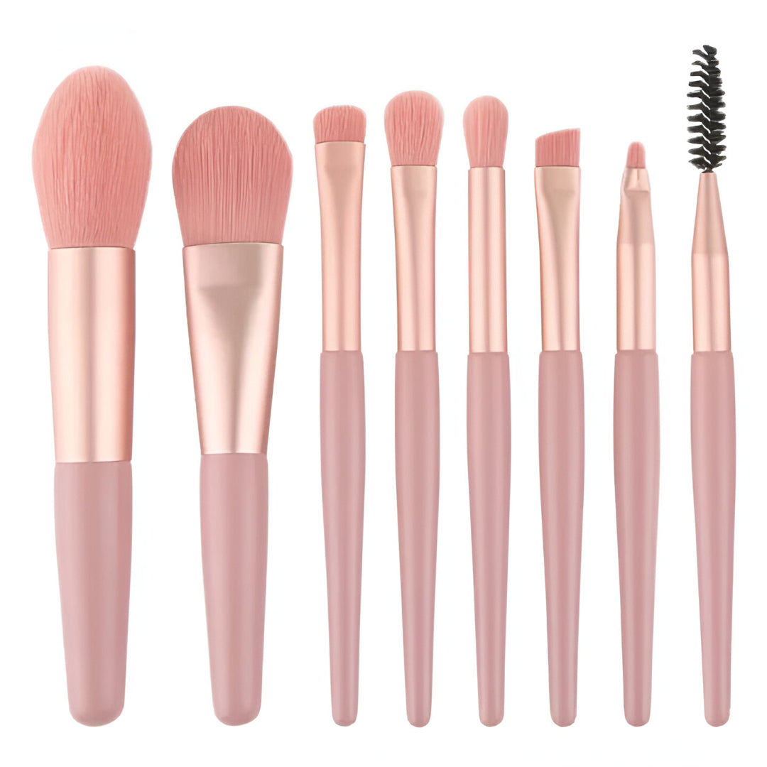 Hello Kitty 7-Piece Makeup Brush Set with Travel Case – Pink Cosmetic Brush Kit