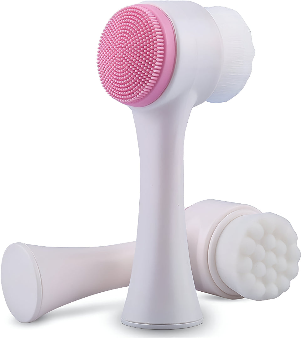 2-in-1 Double-Sided Facial Cleansing Brush – Deep Cleaning Exfoliator for All Skin Types