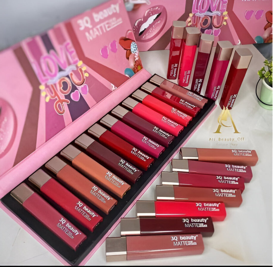 12-Piece Matte Liquid Lipstick Set – Long Lasting, Waterproof & Non-Sticky