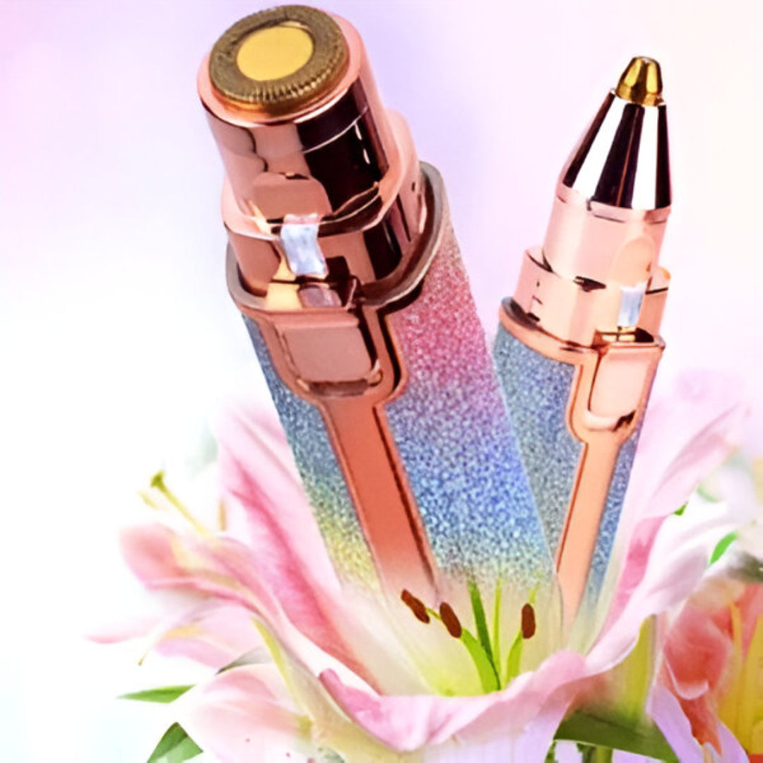 Rechargeable Eyebrow Trimmer Pen with Built-In LED Light – Painless Precision Hair Remover