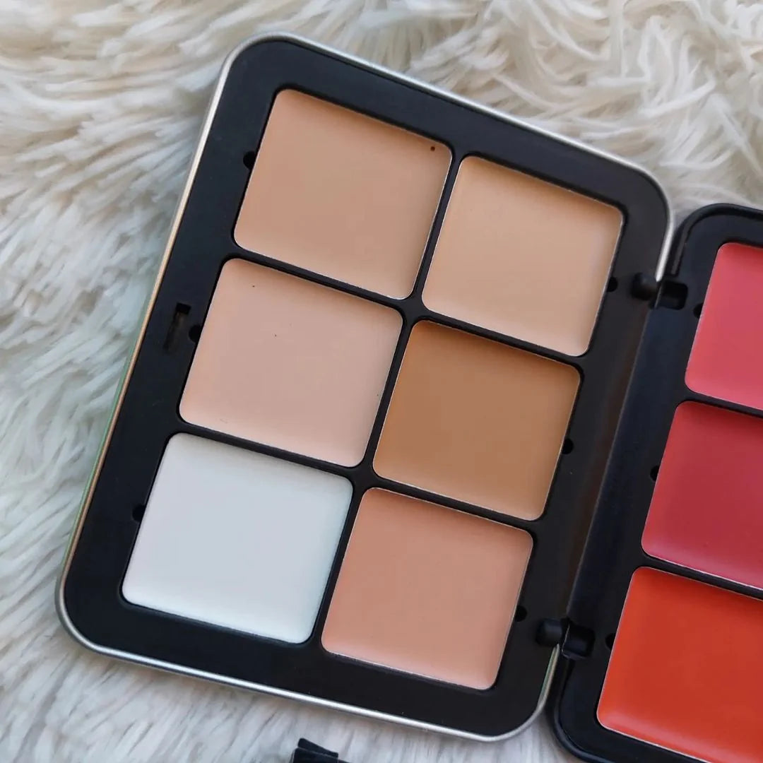 Carla Secret Concealer & Blush Palette – 8‑Shade Cream Coverage & Color Palette