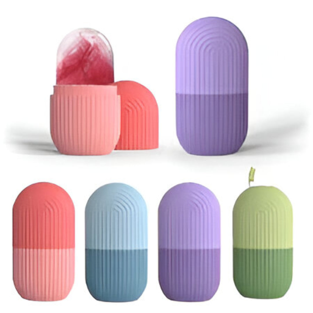 Ice Roller for Face, Puffy Eyes, Neck & Skin – Reusable Silicone Facial Ice Massager