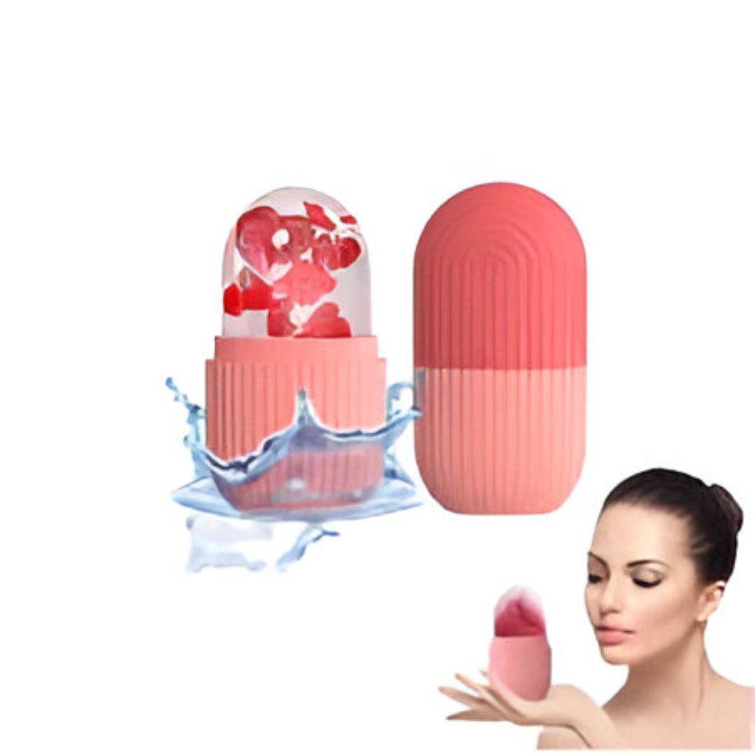 Ice Roller for Face, Puffy Eyes, Neck & Skin – Reusable Silicone Facial Ice Massager