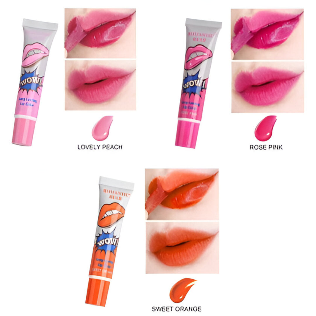WOW! Long Lasting Lip Tint – Waterproof Peel-Off Lip Color Stain