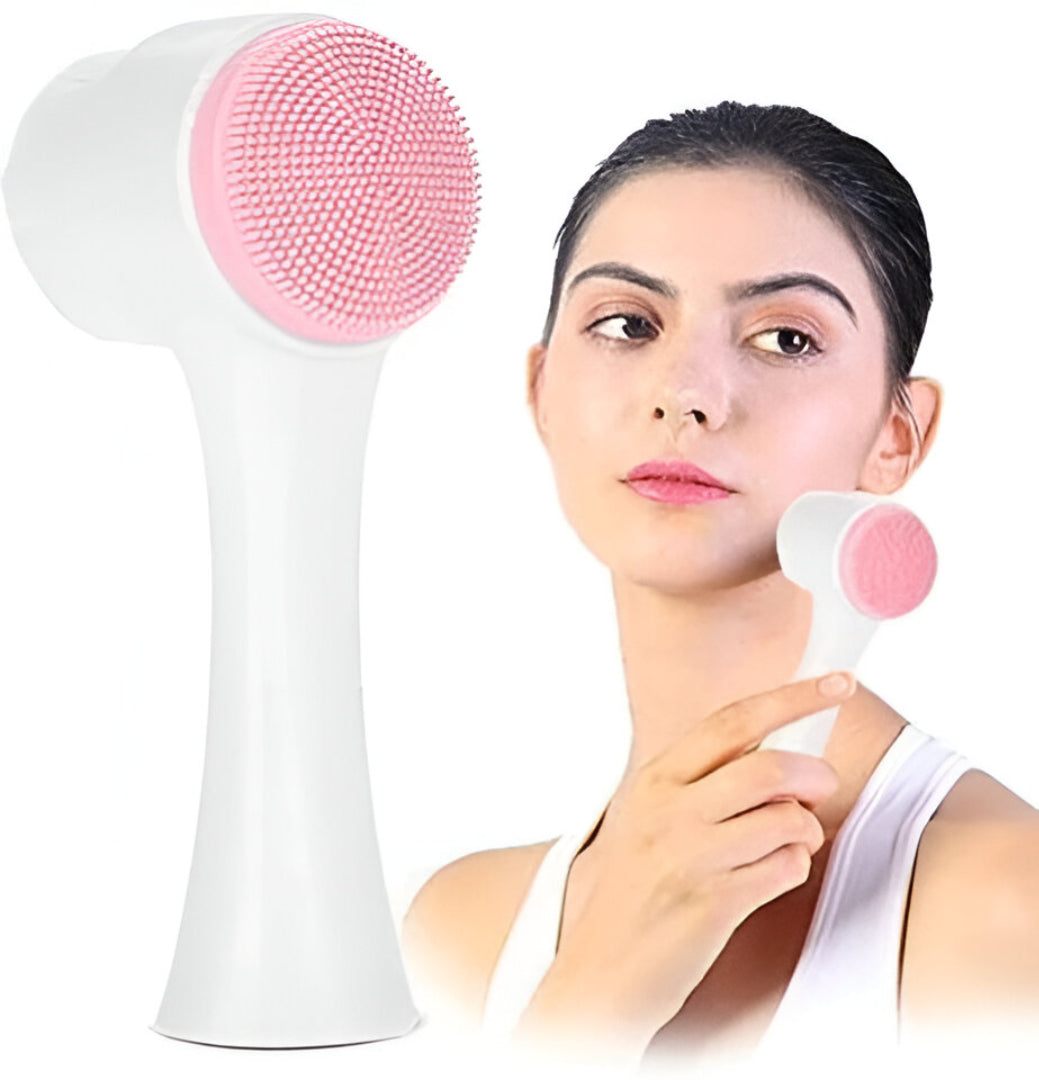 2-in-1 Double-Sided Facial Cleansing Brush – Deep Cleaning Exfoliator for All Skin Types