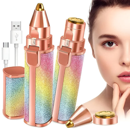 Rechargeable Eyebrow Trimmer Pen with Built-In LED Light – Painless Precision Hair Remover