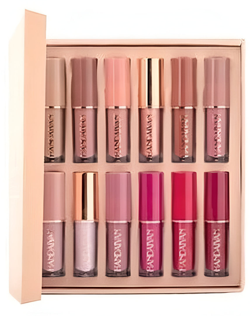 Handaiyan 12 Colors Liquid Lipstick Gift Set – Matte, Long-Lasting & Waterproof Lip Colors