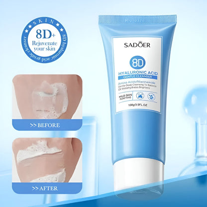 SADOER 8D Hyaluronic Acid Gentle Cleanser – Deep Hydration & Pore Care
