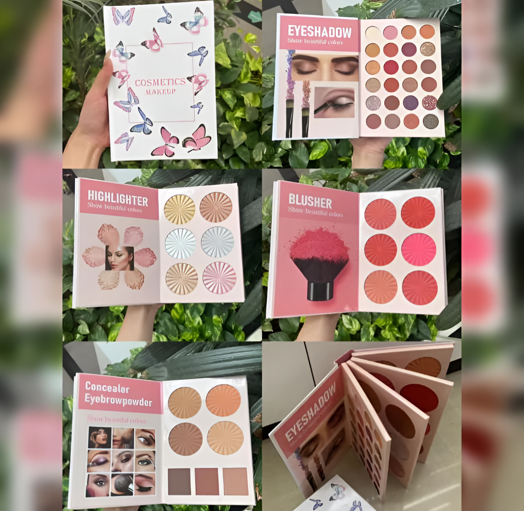 All-in-One Butterfly Edition Makeup Book – Eyeshadow, Blusher, Highlighter & Concealer Set