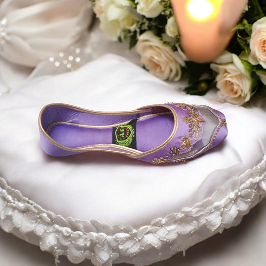 Embroidered Net Jutti – Handcrafted Elegance