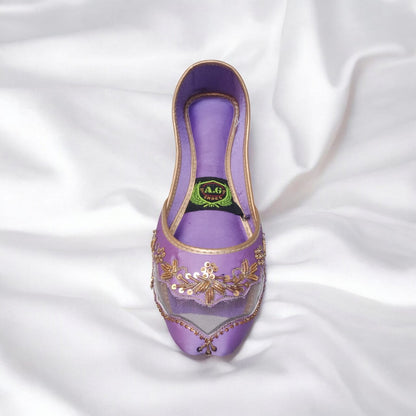 Embroidered Net Jutti – Handcrafted Elegance