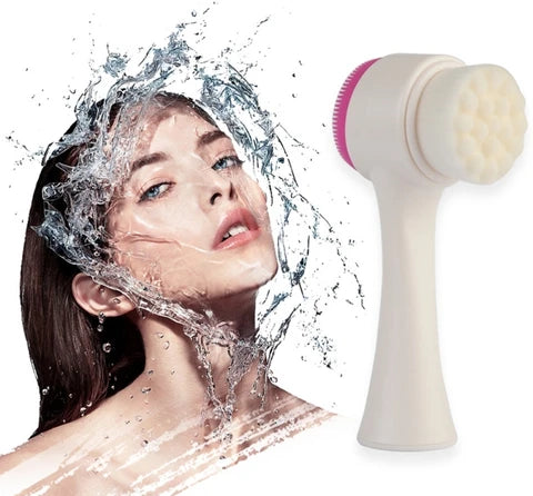 2-in-1 Double-Sided Facial Cleansing Brush – Deep Cleaning Exfoliator for All Skin Types